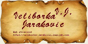 Veliborka Jaraković vizit kartica